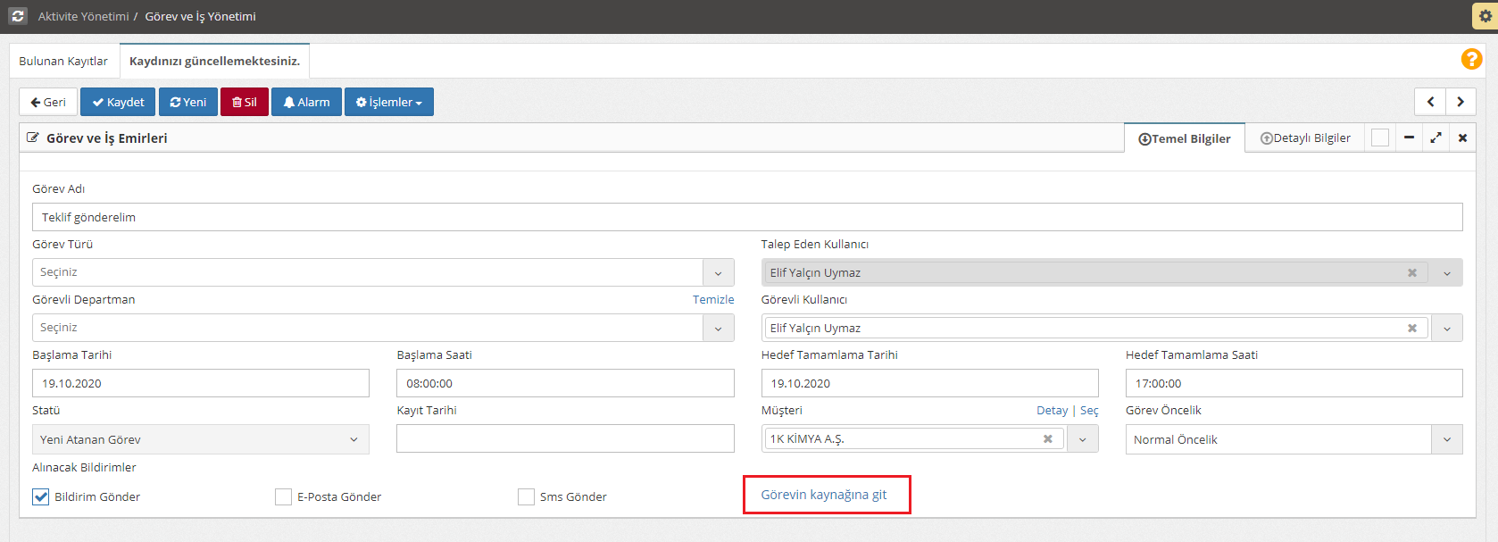 görev ve iş yönetimi 5